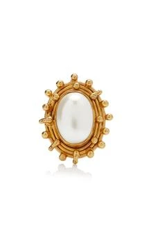 Sylvia Toledano | Sylvia Toledano - Stone Dots 22K Gold-Plated Pearl Ring - White - OS - Moda Operandi - Gifts For Her,商家Fashion US,价格¥1561