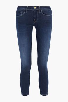推荐Le Skinny De Jeanne Crop faded mid-rise skinny jeans商品