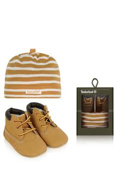 商品Timberland | Baby Nubuck Crib Booties And Hat Set,商家Childsplay Clothing,价格¥315图片
