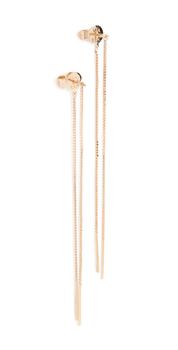 商品EF Collection 14k Liquid Threader Stud Earrings图片