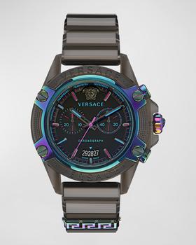 推荐Men's Icon Active Silicone Chronograph Watch, 44mm商品