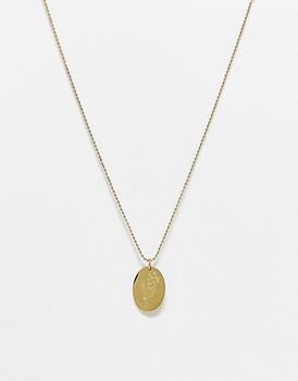 推荐Hey Harper tiny bouquet waterproof stainless steel pendant necklace in gold商品