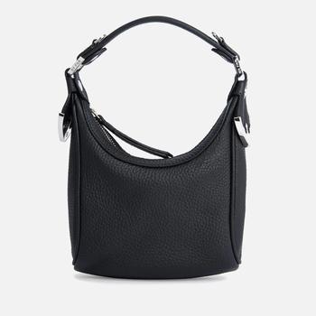 by FAR | BY FAR Women's Cosmo Black Flat Grain Leather Bag - Black商品图片,额外8折, 额外八折