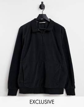 ck卫衣是什么牌子, Calvin Klein | Calvin Klein ASOS Exclusive polar fleece half zip sweatshirt in black商品图片 4.5折
