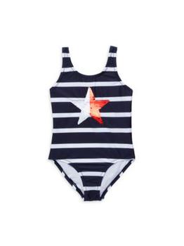 Tommy Hilfiger | Little Girl's Star & Stripes One Piece Swimsuit商品图片,3.5折