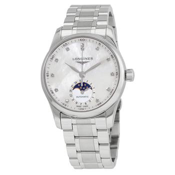 longines master, Longines | Master Automatic Diamond Mother of Pearl Dial Ladies Watch L2.409.4.87.6商品图片 