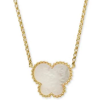 Effy | EFFY® Mother-of-Pearl Butterfly 18" Pendant Necklace in 14k Yellow Gold,商家Macy's,价格¥10409