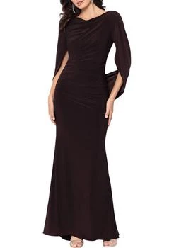 Betsy & Adam | Adam Womens Knit Drape Back Long Gown,商家Belk,价格¥1078