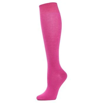 Memoi | Women's Bamboo Blend Knit Knee High Socks 