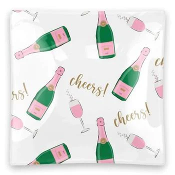 Clairebella | Clairebella - Glass Champagne Square Trinket Tray,商家ELITE FINDS,价格¥189