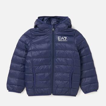 推荐EA7 Boys' Sporty Core Identity Hooded Jacket - Navy商品
