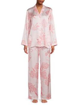 商品La Perla | ​2-Piece Floral Silk Pajama Set,商家Saks OFF 5TH,价格¥2208图片