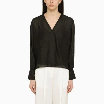 Max Mara | Black ramié blouse,商家The Double F,价格¥1242
