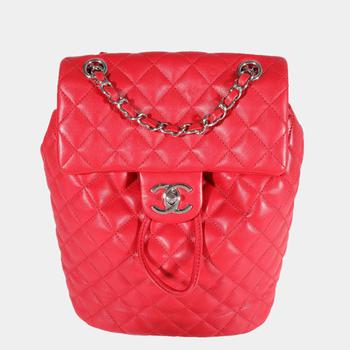 chanel包, [二手商品] Chanel | Chanel Red Lambskin Leather Small Urban Spirit Backpack商品图片 