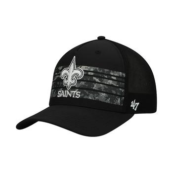 product Men's '47 Black New Orleans Saints Gaven Mvp Trucker Snapback Hat image