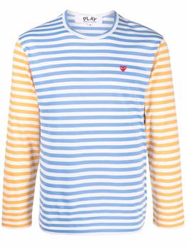 product COMME DES GARCONS PLAY - Logo Striped Long Sleeve T-shirt image