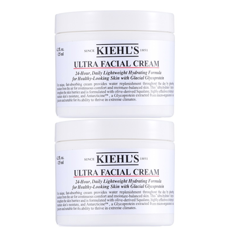 Kiehl's | 科颜氏 高保湿面霜 125ml*2 全天补水保湿 干皮滋润修护 商品图片,7.3折, 2件9.5折, 包邮包税, 满折