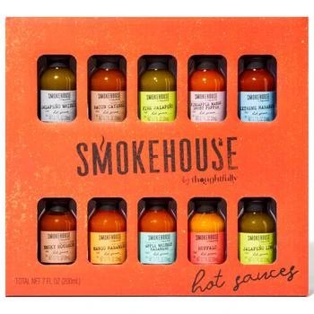 Thoughtfully | Smokehouse by Thoughtfully, Hot Sauce Gift Set, Variety of Natural Flavors, Set of 10,商家Premium Outlets,价格¥234