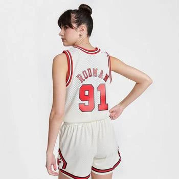 推荐Women's Mitchell and Ness Chicago Bulls NBA Dennis Rodman Hardwood Classics Swingman Jersey商品
