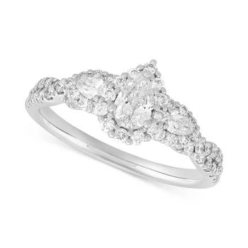 Macy's | Diamond Pear Three Stone Engagement Ring (1 ct. t.w.) in 14k White Gold,商家Macy's,价格¥48631