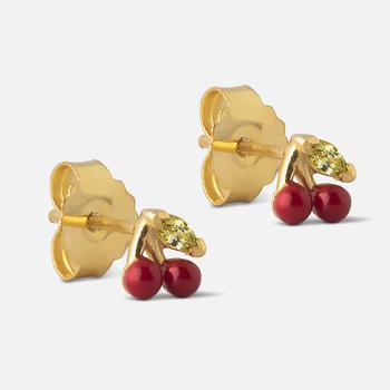 推荐Enamel Copenhagen Women's Cherry Stud Earrings - Red/Gold商品