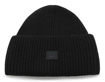 Acne Studios | Acne Studios Logo Patch Ribbed Beanie,商家Cettire,价格¥975