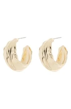 Nordstrom | Wavy Molten Hoop Earrings,商家Nordstrom Rack,价格¥65