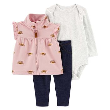 商品Carter's | Baby Girls Little Vest, Bodysuit and Pants, 3 Piece Set,商家Macy's,价格¥246图片