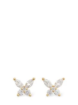 apm Monaco | Lumiere Butterfly Stud Crystal Earrings,商家LUISAVIAROMA,价格¥301