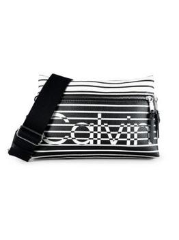 Calvin Klein | ​Lola Faux Leather Striped Crossbody Bag商品图片,3.8折