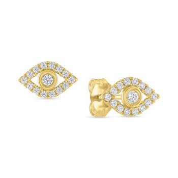 商品Forever Grown Diamonds | Lab-Created Diamond Evil Eye Stud Earrings (1/5 ct. t.w.) in 10k Gold,商家Macy's,价格¥1345图片