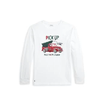 Ralph Lauren | Big Boys Cotton Long-Sleeve Graphic T-shirt,商家Macy's,价格¥142