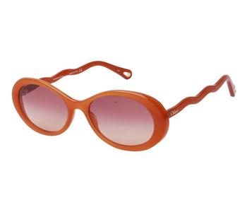 Chloé | Red Gradient Oval Ladies Sunglasses CH0088S 004 56商品图片,4.9折