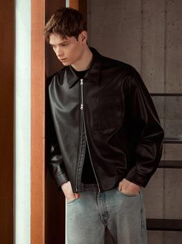商品FRONTROW MEN | [Conscious] Eco Leather Bomber Jacket,商家W Concept,价格¥1811图片