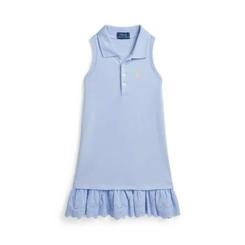 Ralph Lauren | Toddler and Little Girls Eyelet-Embroidered Mesh Polo Dress,商家Macy's,价格¥408