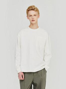 THE KNIT COMPANY | Chest Pocket Detail Oversized T-shirt Offwhite商品图片,6.6折