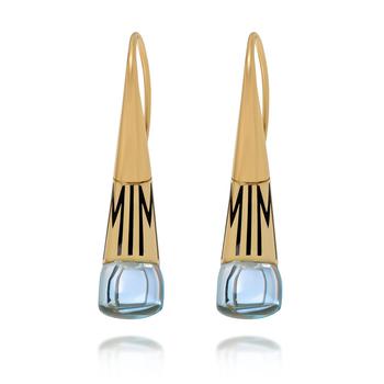 商品Mimi Milano Tam Tam 18K Yellow Gold And Light Blue Topaz Drop Earrings MXM373G8T图片