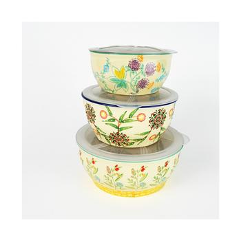 商品Euro Ceramica | Ella 3 Piece Storage Bowl Set,商家Macy's,价格¥184图片