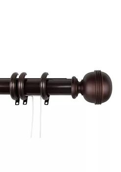 商品Contemporary Home Living | 91.5" Cocoa Brown Decorative Traverse Rod with G-Shaped Rings,商家Belk,价格¥1921图片