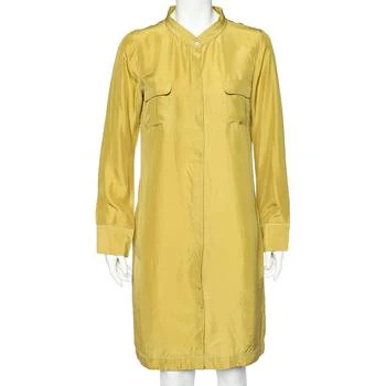 推荐S'Max Mara Yellow Silk Button Down Midi Dress M商品
