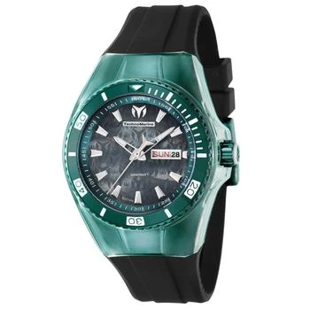 推荐Technomarine Women's Watch - Cruise Green Case Black Dial Silicone Strap | TM-121219商品