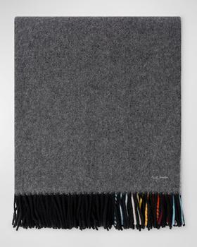 推荐Men's Artist Stripe Wool-Cashmere Blanket商品