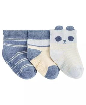 Carter's | Baby Boys Panda Socks, Pack of 3,商家Macy's,价格¥60