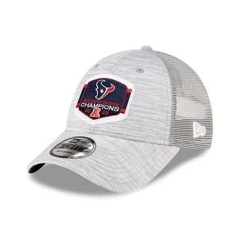 New Era | Men's Heather Gray Houston Texans 2023 AFC South Division Champions Locker Room Trophy Collection 9FORTY Trucker Adjustable Hat 独家减免邮费
