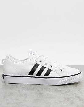 推荐adidas Originals Nizza trainers in white and black商品