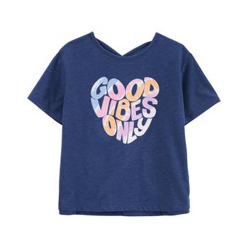 Carter's | Little Girls Good Vibes Only Open-Back T-shirt商品图片,3.7折
