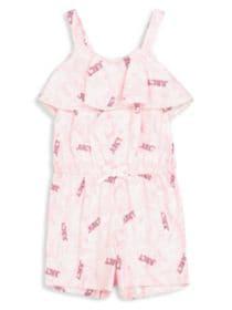 product Little Girl's Tie-Dye Logo Romper image