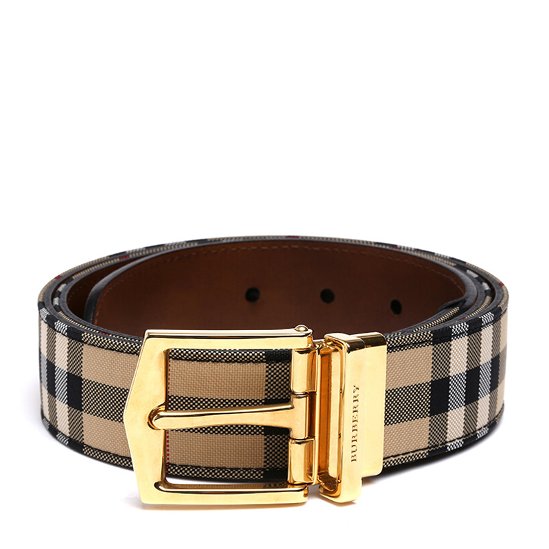 Burberry | Burberry 博柏利 男士Horseferry牛皮格纹双面两用商务休闲牛皮腰带皮带 3975776商品图片,独家减免邮费