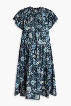 推荐Kasim gathered floral-print cotton-blend dress商品