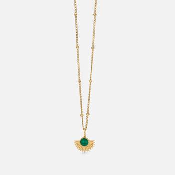 推荐ENAMEL Copenhagen Women's Soleil Necklace - Petrol Green商品